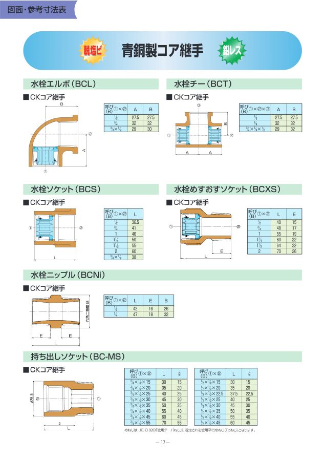 コア継手 PCコア継手【カタログ】