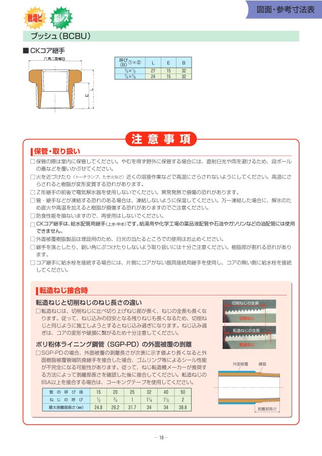 コア継手 PCコア継手【カタログ】